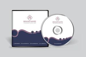 Clean minimal CD cover template vector