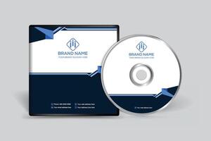 black color CD cover design vector