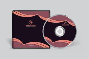 Clean professional CD cover template vector