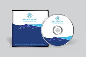 Company CD cover design and blue color vector