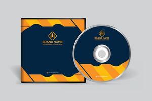 Gradient abstract CD cover template vector