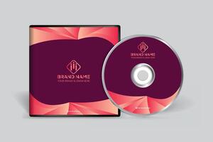 Gradient abstract CD cover template vector