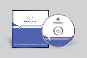 Company CD cover design and blue color vector