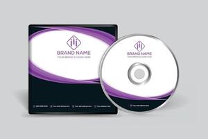 Elegant minimal CD cover template vector