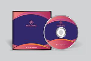 Gradient abstract CD cover template vector