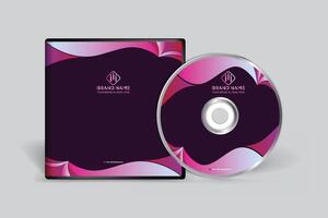 Gradient abstract CD cover template vector