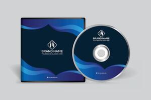 Company CD cover design and blue color vector