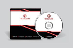 Elegant minimal  black CD cover template vector