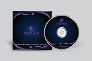 Elegant minimal CD cover template vector