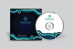 Clean professional CD cover template vector