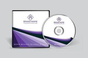 Gradient abstract CD cover template vector