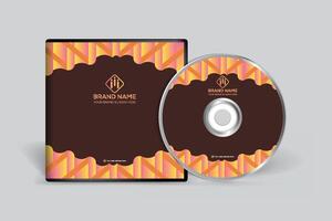 Gradient abstract CD cover template vector