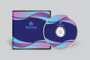 Gradient abstract CD cover template vector