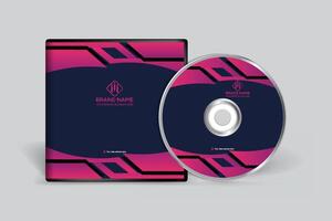 Gradient abstract CD cover template vector