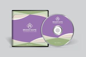 Elegant shape CD cover template vector