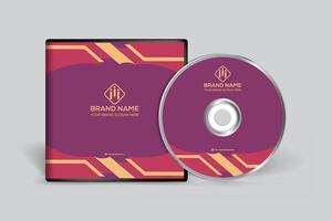 Clean professional CD cover template vector