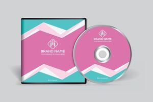 Clean professional CD cover template vector