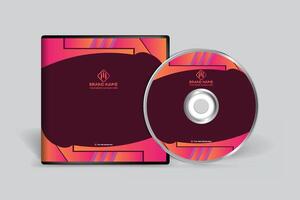 Gradient abstract CD cover template vector