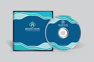empresa discos compactos cubrir diseño y azul color vector