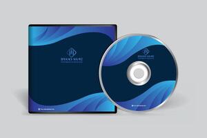 Gradient abstract CD cover template vector