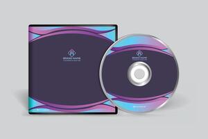 Elegant shape CD cover template vector