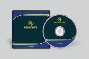 Professional CD cover mockup vector