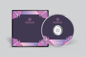 Gradient abstract CD cover template vector