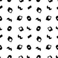 Geometric black and white seamless pattern background for wrapping, printing and wallpaper vector