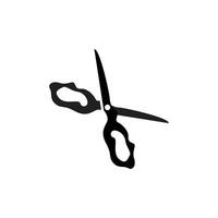 Scissors Logo, Cutting Tools Vector, Barbershop Razor Scissors Simple Design, Illustration Template Icon vector