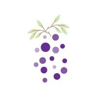 Grape Logo, Garden Vector, Fresh Purple Fruit, Wine Brand Design, Simple Illustration Template vector