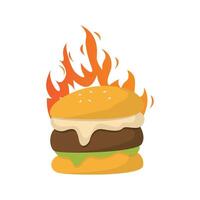 hamburguesa logo, rápido comida diseño, un pan y carne vector ilustración símbolo modelo