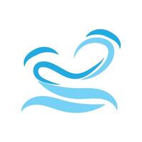 Water Wave Logo, Ocean Wave Simple Design, Vector Symbol Illustration Template