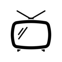 televisión icono vector diseño modelo en blanco antecedentes