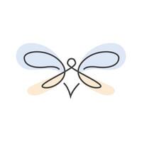 libélula logo, volador animal diseño, insecto vector ilustración modelo