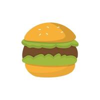 Burger Logo, Fast Food Design, Bread And Meat Vector Illustration Symbol Template