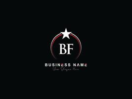 Initial Bf Luxury Business Logo, Feminine Star Circle BF Logo Letter Vector Icon