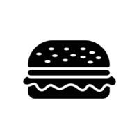 hamburguesa icono vector diseño modelo en blanco antecedentes