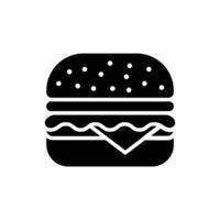 hamburguesa icono vector diseño modelo en blanco antecedentes