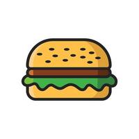 hamburguesa icono vector diseño modelo en blanco antecedentes