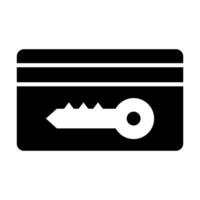 llave tarjeta vector glifo icono para personal y comercial usar.