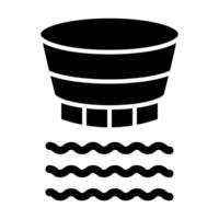 Humidity Sensor Vector Glyph Icon For Personal And Commercial Use.