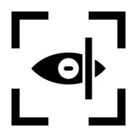 Eye Scanner Vector Glyph Icon For Personal And Commercial Use.