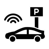 Online Parking Vector Glyph Icon For Personal And Commercial Use.