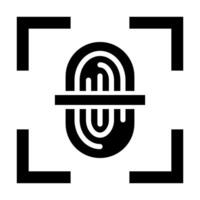 Finger Scan Vector Glyph Icon For Personal And Commercial Use.