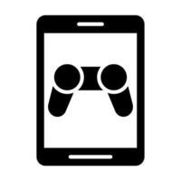 Tablet Controller Vector Glyph Icon For Personal And Commercial Use.