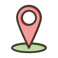 Location Thick Line Filled Colors For Personal And Commercial Use. vector