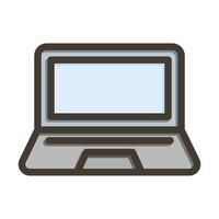 Laptop Thick Line Filled Colors For Personal And Commercial Use. vector