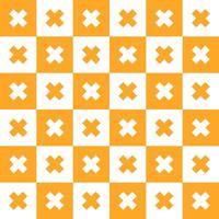 Orange cross pattern. Cross vector pattern. Cross pattern.  Seamless geometric pattern for clothing, wrapping paper, backdrop, background, gift card, decorating.