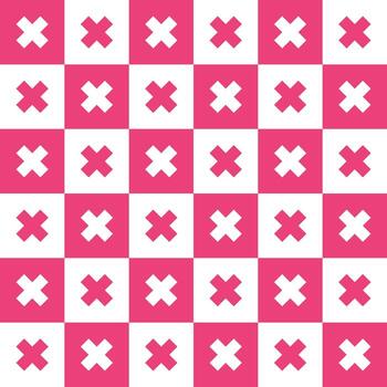 Pink cross pattern. Cross vector pattern. Cross pattern.  Seamless geometric pattern for clothing, wrapping paper, backdrop, background, gift card, decorating.