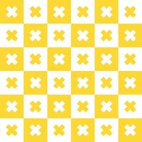 Yellow cross pattern. Cross vector pattern. Cross pattern.  Seamless geometric pattern for clothing, wrapping paper, backdrop, background, gift card, decorating.